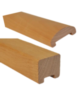 Dřevěný profil (L: 3000mm), materiál: buk, broušený povrch bez nátěru, balení: PVC fólie