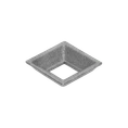 Krytka 50x50x16mm s otvorem 21x21mm, odlitek - slide 1