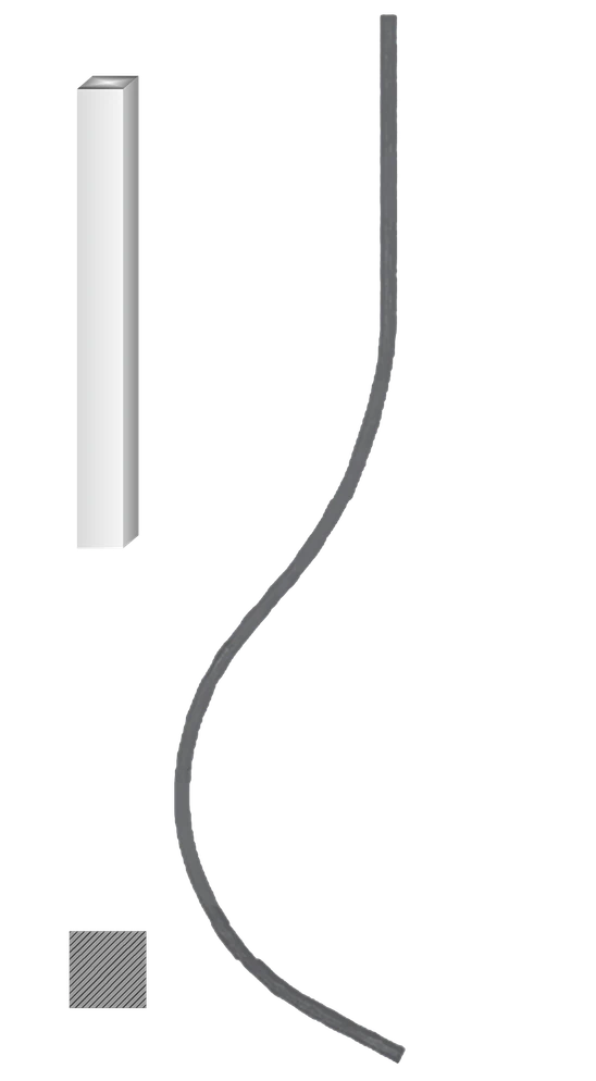 Kovaná výplň zábradlí H 900 x L 220 mm,12 x 12mm,hladká ocel
