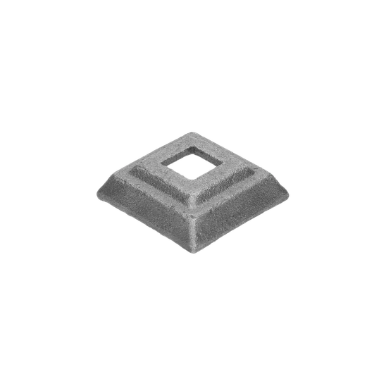 Krytka odlévaná, 42 x 42 x 13 mm, díra: 13 x 13 mm