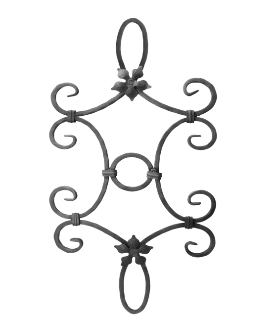 Ornament H-790xL-380mm, profil 12x12mm zdobený bez povrch. úpravy