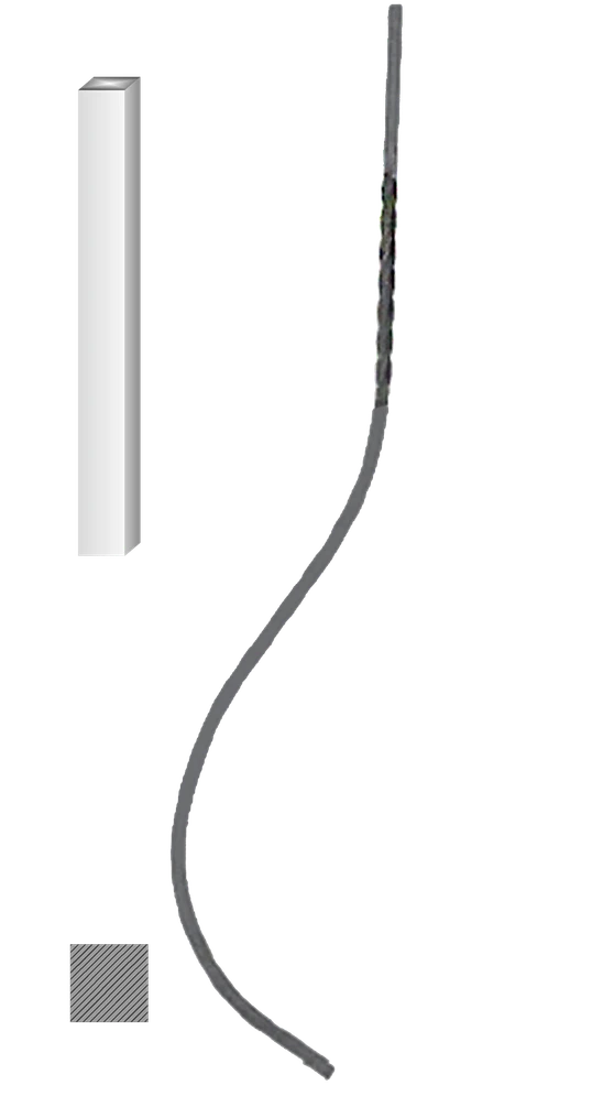 Kovaná výplň zábradlí H 1000xL170mm,12x12mm,hladká ocel