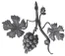 Ornament réva 250x300mm, ľavý