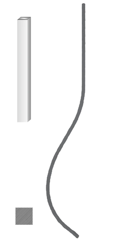 Kovaná výplň zábradlí H 1000xL170mm,12x12mm,hladká ocel