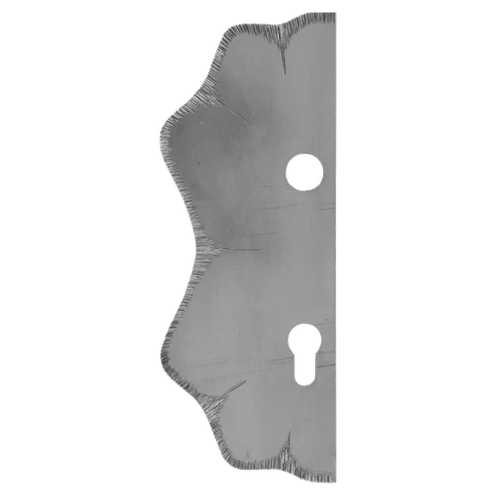 Štít s 250x95x3mm s otvory, rozteč 90mm, otvor pro kliku ø 19,5mm, zdobený, levý