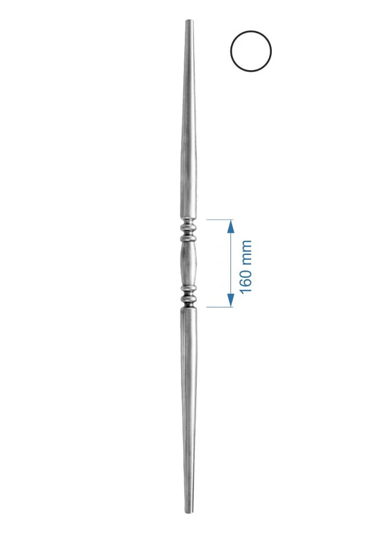 Kovaná výplň zábradlí 910x32mm , stěna 1,2mm