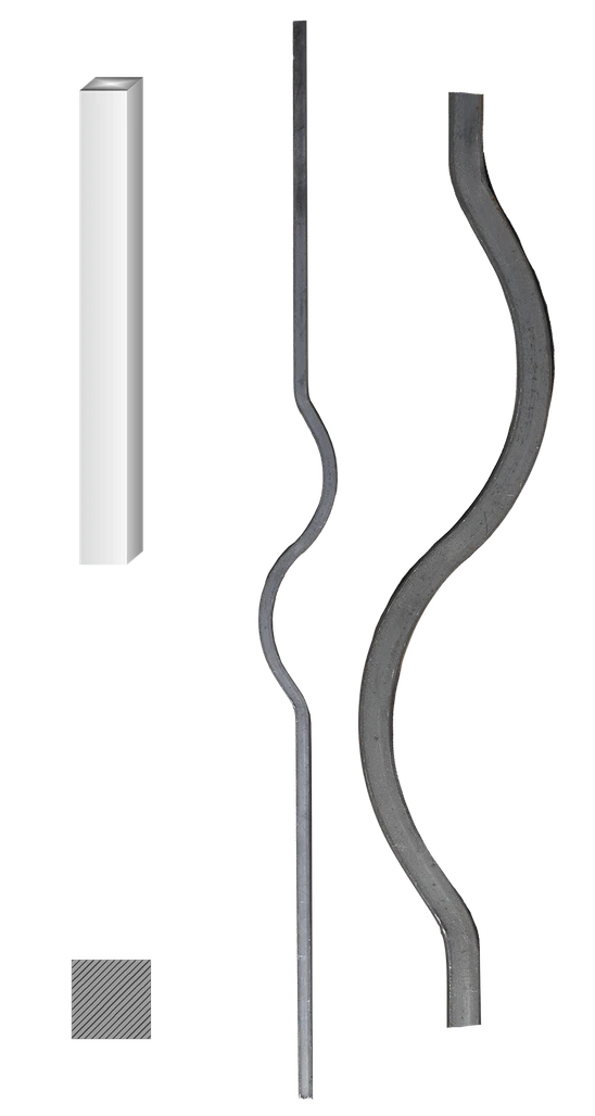 Kovaná výplň zábradlí H 1000xL70mm,12x12mm,hladká ocel
