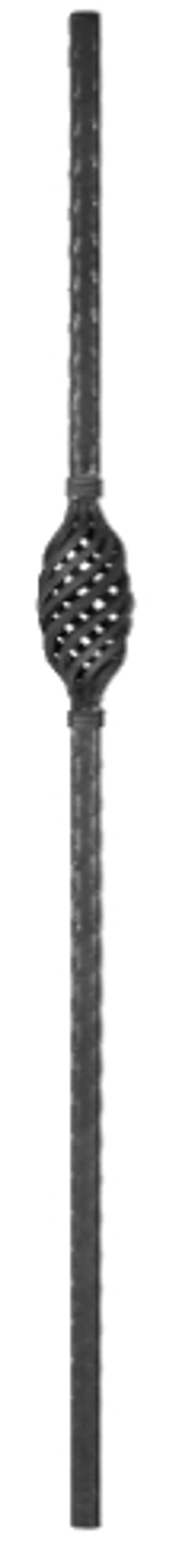 Kovaný sloupek zábradlí H 1300 mm, 25 x 25 mm
