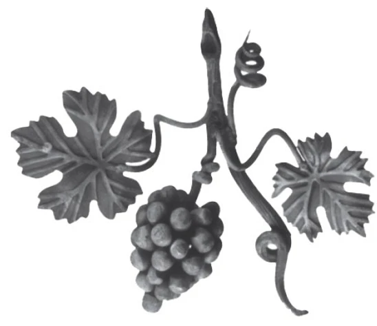 Ornament réva 250x300mm, ľavý