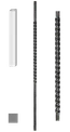 Kovaný sloupek zábradlí H 1300 mm, 25 x 25 mm
