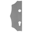 Štít 230x93x3mm s otvory, rozteč 90mm, otvor na kliku ø19,5 mm, hladký, oboustranný (levý i pravý), pro zámek ZM90/80
