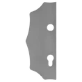 Štít 230x93x3mm s otvory, rozteč 90mm, otvor na kliku ø19,5 mm, hladký, oboustranný (levý i pravý), pro zámek ZM90/80 - slide 0