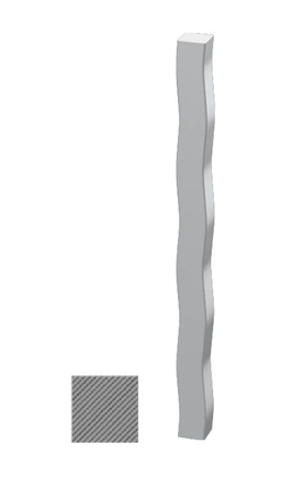 tyč čtvercová plná, černá S235, zdobená po stranách