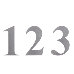 Číslo domovní 0-9, (127x1.5 mm), s 3M páskou, broušená nerez K320/AISI 304