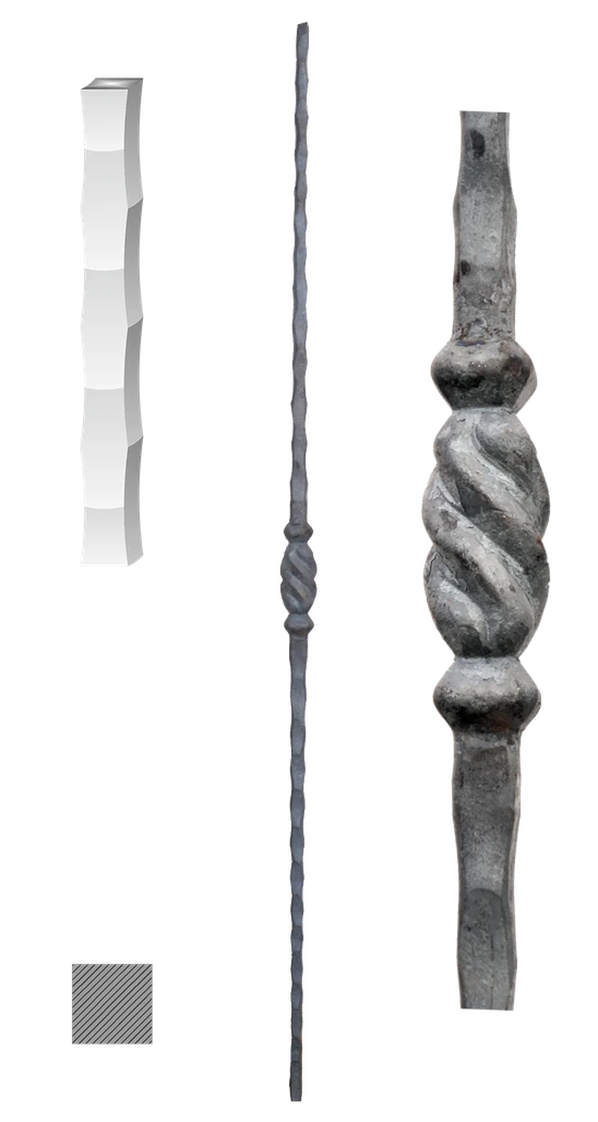 Kovaná výplň zábradlí H 1000 mm, 14 x 14 mm
