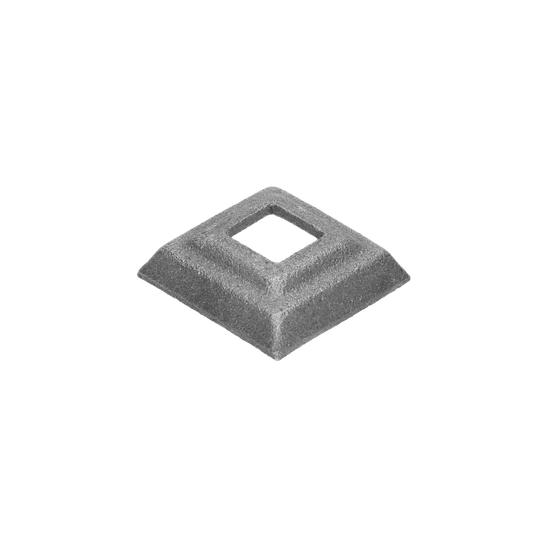 Krytka odlévaná, 42 x 42 x 15 mm, díra: 15 x 15 mm