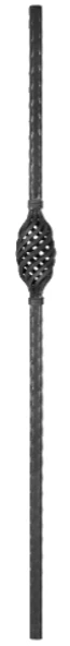 Kovaný sloupek zábradlí H 1300 mm, 25 x 25 mm
