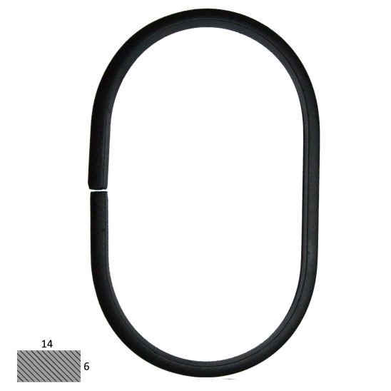 Ovál 14 x 6 mm, 120 x 200 mm