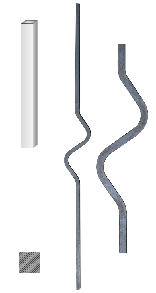 Kovaná výplň zábradlí H 900xL90mm,12x12mm,hladká ocel