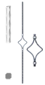 Kovaná výplň zábradlí H 900xL110mm,12x12mm,válcovaná ocel