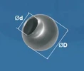 Koule dutá ø 100 mm, otvor ø 54 mm, tloušťka stěny 2mm - slide 1